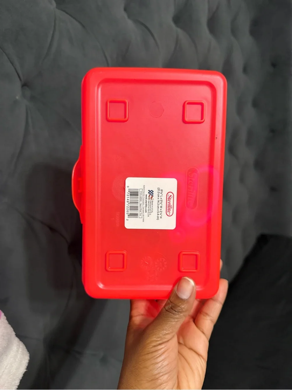 Pink Plastic Pencil Case with Pink Scissors and Sharpener